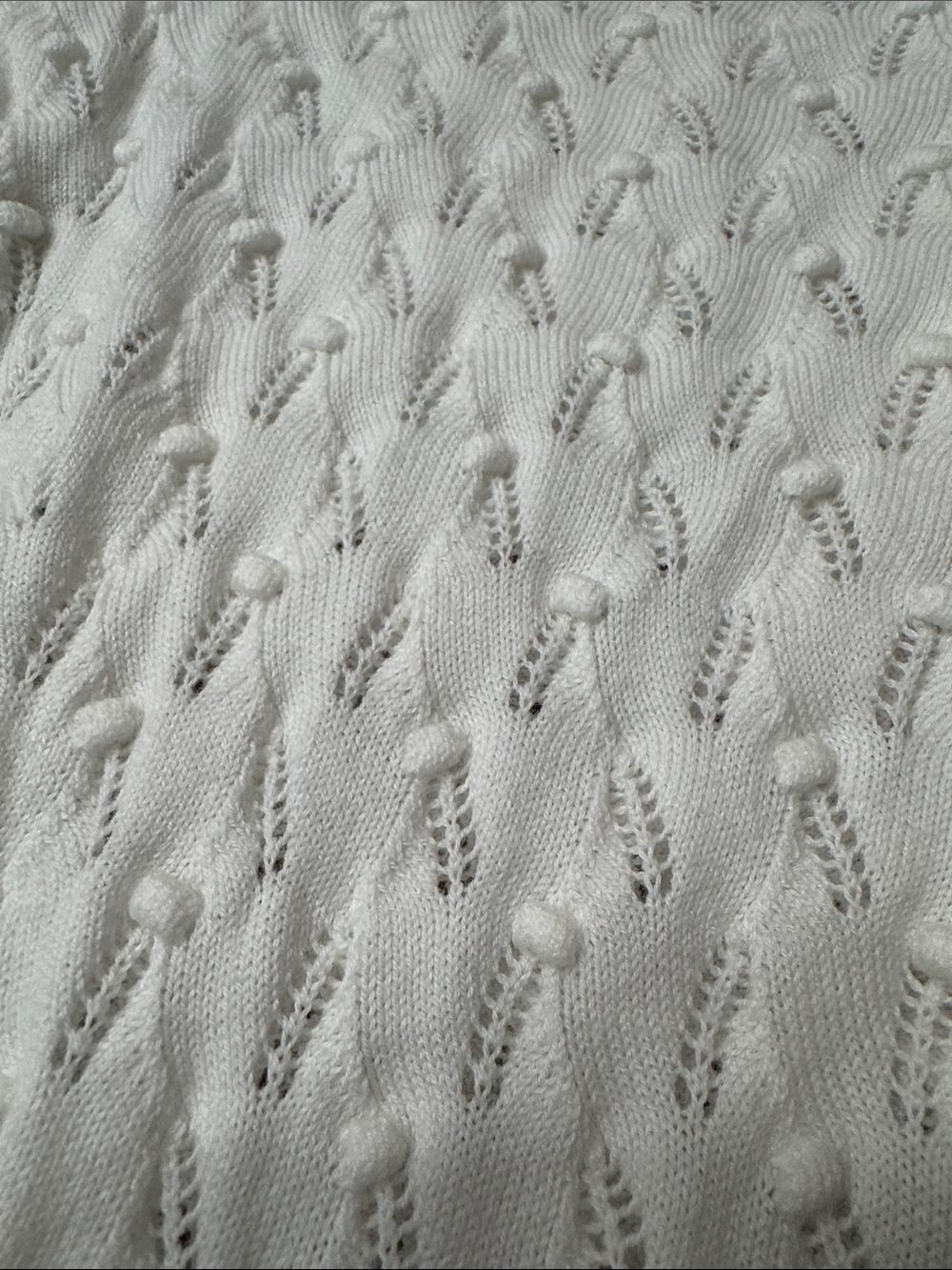 Sezane Openwork Knit Pearl-Button Cardigan - Picture 7 of 7